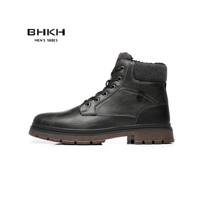 Style Haven™|BHKH 2024 Winter Men Boots Fur Ankle Anti-Slip Snow Shoes